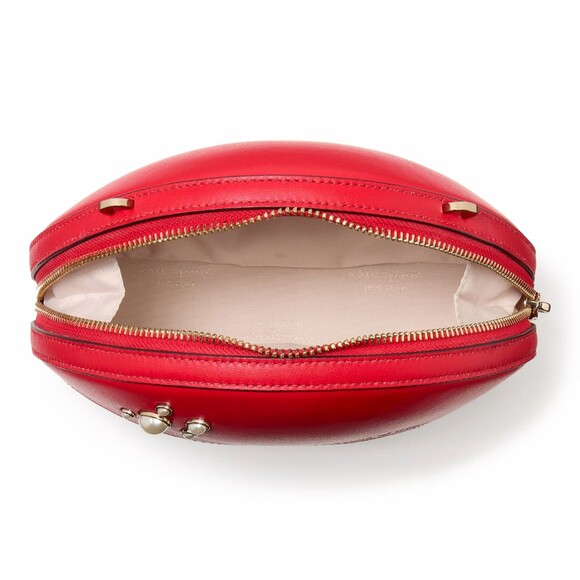 New Kate Spade 3D Mushroom Crossbody Smooth Leather Ruby Red Multi - Picture 4 of 5